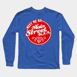 Meet me on Main Street USA (Red) Long Sleeve T-Shirt